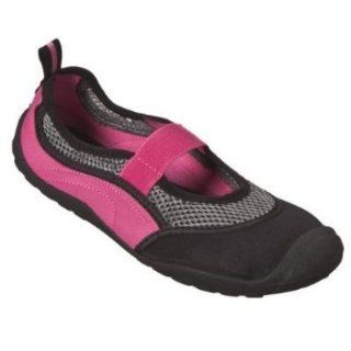  Womens Black & Pink Aqua Socks Water Shoes Size Large 10 11 Shoes