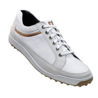 Spikeless Golf Shoes White/Taupe Blaze 10 1/2