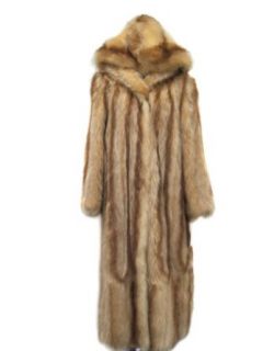 Full Length Whiskey USA Raccoon Directional Coat Size 10 12 Clothing