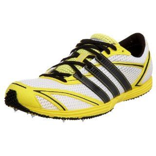 Mens adizero Cadence Running Shoe,White/Black/Yellow,12 M Shoes