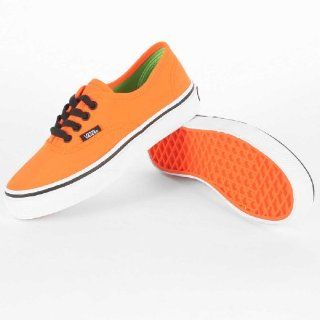  Vans   Youth K Authentic Shoes In Neon Orange/Green, Size 12