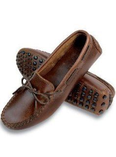 Moccasin Womens Classic Driving Moc #698 Dark Brown Lariat Shoes