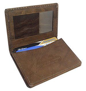 MW580BR 3 x 4 Mens Leather Credit Card Holder Brown
