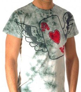 Ed Hardy Mens Vintage Wash Flying Ace Specialty Shirt