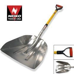 Neiko Tools Big Scoop Aluminum Snow Shovel with Soft Grip