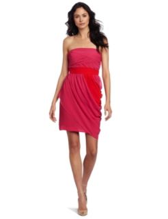 Vince Camuto Womens Strapless Colorblock Grecian Dress