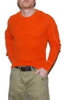 Polo Ralph Lauren Mens Orange Thermal Shirt Pullover