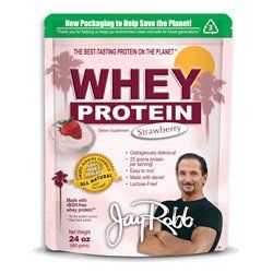 Jay Robb   Whey Protein Strawberry Flavor Powder   24 oz