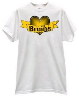 Bruins Heart and Banner Tattoo Design T Shirt Clothing