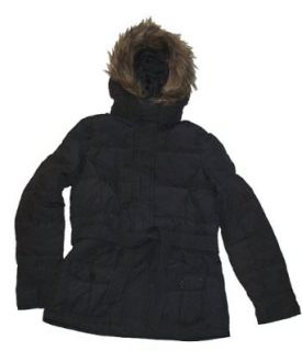 Limited Too Girls Belted Down Puffer Coat with Faux Fur