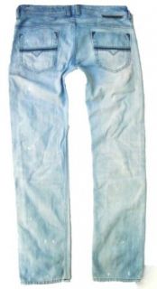 New Diesel Safado Mens Ripped Light Blue Jeans, Wash 008VE