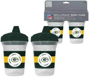 Green Bay Packers NFL Baby Sippy Cup   2 Pack Sports