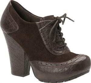 Kork Ease Retha High Heel Oxford Shoe   Dark Brown Shoes