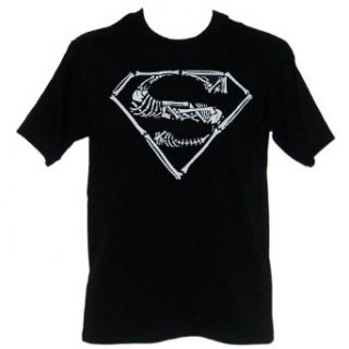 Superman Glow in the Dark Bone Logo Mens T Shirt