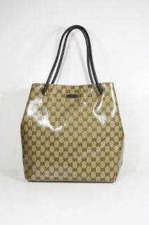 Gucci Handbags Crystal (Coating) Beige and Brown Leather