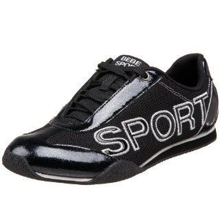  BEBE SPORT Womens Sole Survivor Sneaker,Black/Silver,6 M US Shoes