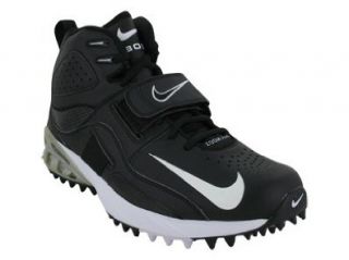 WIDE FOOTBALL CLEATS 13.5 (BLACK/WHITE METALLIC SILVER) Shoes