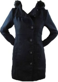 Hurley Brigford Faux Fur Hood Womens Dress Coat (X Large