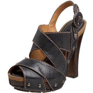 FRYE Womens Darcy Peep Sandal,Black,5.5 M US Shoes