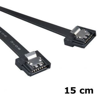 Câble SATA 3.0   2x 7 broches SATA   Longueur 15cm   Couleur noir