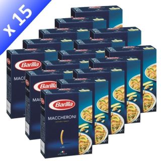 Lot de 15   BARILLA Macaroni   15 paquets de 500 grammes