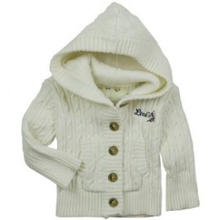 Levis Baby Girls Classic Cable Knit, Sweater, Vanilla 12