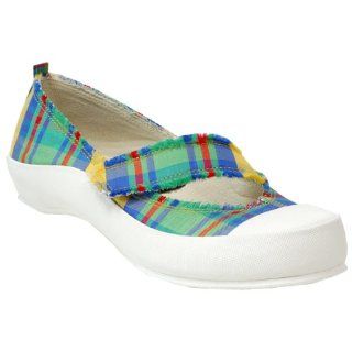 com Original Dr. Scholls Womens Clipper Flat,Blue Plaid,9 M Shoes