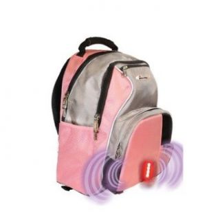 iSafe Built in Alarm School Backpack in Pink & Grey SC1005