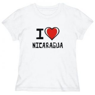 I Love Nicaragua Womens T shirt Clothing