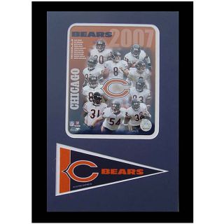Chicago Bears 2007 Team 12x18 Framed Print with Pennant