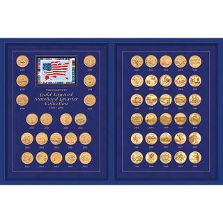 Coin Treasures Gold Layered Statehood Quarter Collection (1999 2008