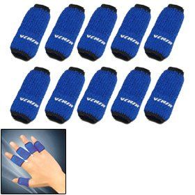 Blue 10PCS Sports Elastic Finger Sleeve Support Protector
