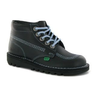 Kick Hi W Core Black Blue Leather Womens Boots Size 43 EU Shoes