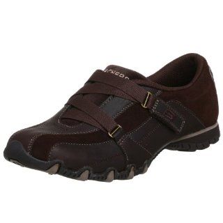 Skechers USA Womens Bikers Curtains Sneaker,Chocolate,10 M US Shoes