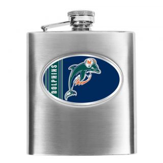Miami Dolphins 8 oz Stainless Steel Hip Flask Today $20.99 3.0 (1