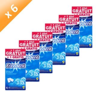 CONFISERIE DE SUCRE FREEDENT Menthe Givrée 30 étuis + 6 GRATUITS