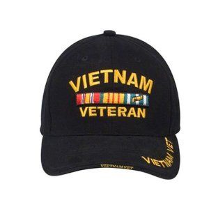 9321 Black Vietnam Veteran Insignia Cap (Adj.) Clothing
