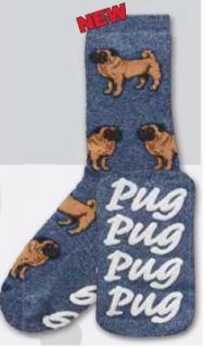 Pug Dog Adult Slipper Socks Clothing