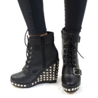 Abbey Dawn Hell Yea Wedge Bootie Black Clothing