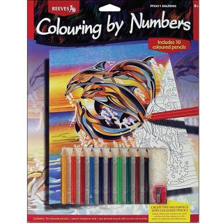 Reeves Dolphins Color By Number Kit
