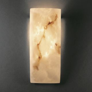 light Rectangular Faux Alabaster ADA Approved Wall Sconce Today $