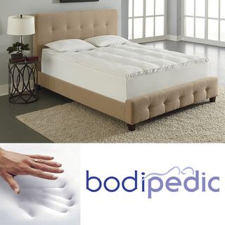 Bodipedic 4 inch Dual Layer Pillow Top Memory Foam Mattress Topper