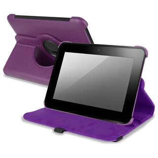 BasAcc Purple Leather Swivel Case for  Kindle Fire HD 7 INCH