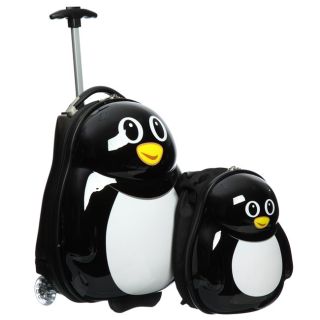 Trendykid Travel Buddies Penguin 2 piece Hardside Kids Carry On