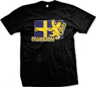 Sweden Lion Crest Mens T shirt, Swedish Sverige Country