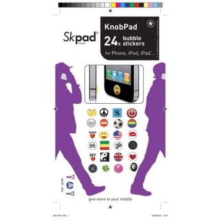 HOUSSE COQUE TELEPHONE SKPAD Pack 24 stickers pour iPhone / iPod
