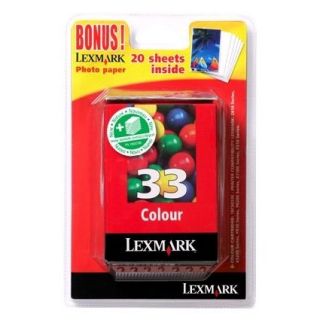 Lexmark cartouche dencre couleur n°33 + Papier ph   Achat / Vente