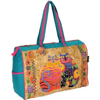 Flowering Feline & Friend Travel Bag (21 x 8 x 15)