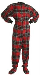 Big Feet Pajama Co.s Red Plaid Cotton Flannel Adult