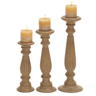 French Factory Wood Pillar Candle Holders (Set of 3) Today $59.99